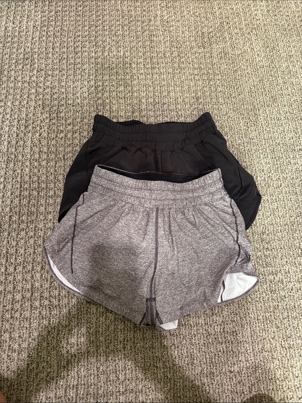Lululemon Running Shorts Bundle- Black & Heather Gray